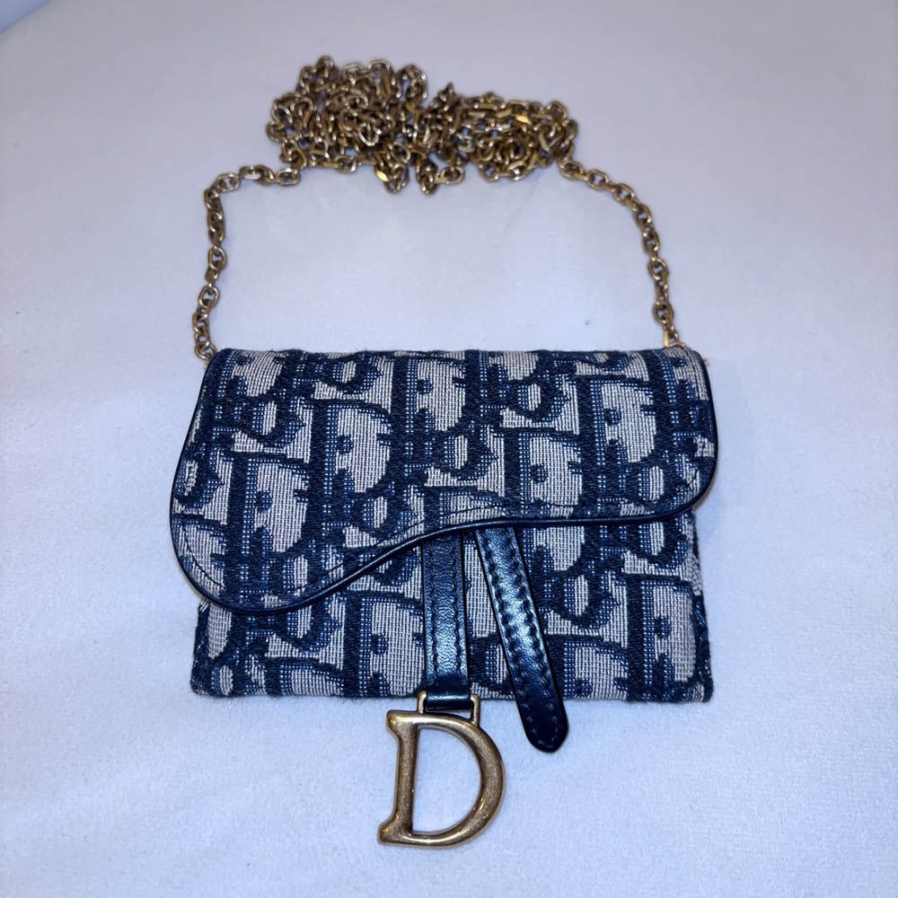 Authentic Christian Dior Saddle Nano Pouch